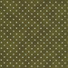 mottled dark olive green fabric with tiny cream polka dots