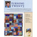 A promotional image for the quilting pattern Turning Twenty created by Tricia Crabb. The design features a colorful quilt made up of various square patches in a mix of fabrics. The top portion includes a photo of Tricia Crabb, along with details about the quilt's creation and information on how to access additional resources related to the Turning Twenty series.