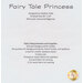 The back of the Fairy Tale Princess pattern showing fabric and material requirements.