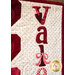 Adorable applique letters in the February A Year in Words Wall Hanging