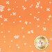 A textured orange background with scattered white flower shapes, featuring a logo for Shabby Fabrics in the bottom right corner.