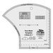 A diagram of a face mask template showing three sizes: small, medium, and large. The template includes suggested elastic sizes and notes for cutting fabric, with markings for seam allowances and grain direction.