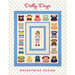 Dolly Days Book front cover featuring the Dolly Days quilt which shows a cute doll or little girl in the center with an outer border full of outfits.