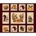 36" Panel featuring a variety of blocks each featuring an autumn time theme