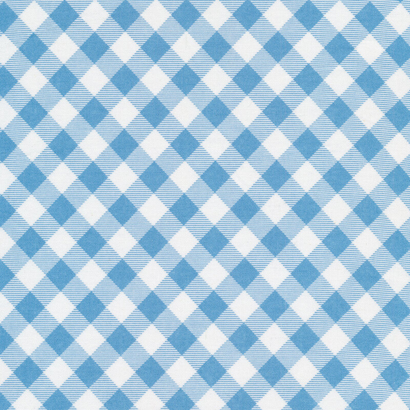 Classic light blue and white buffalo check plaid