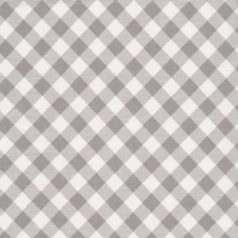 Classic gray and white buffalo check plaid