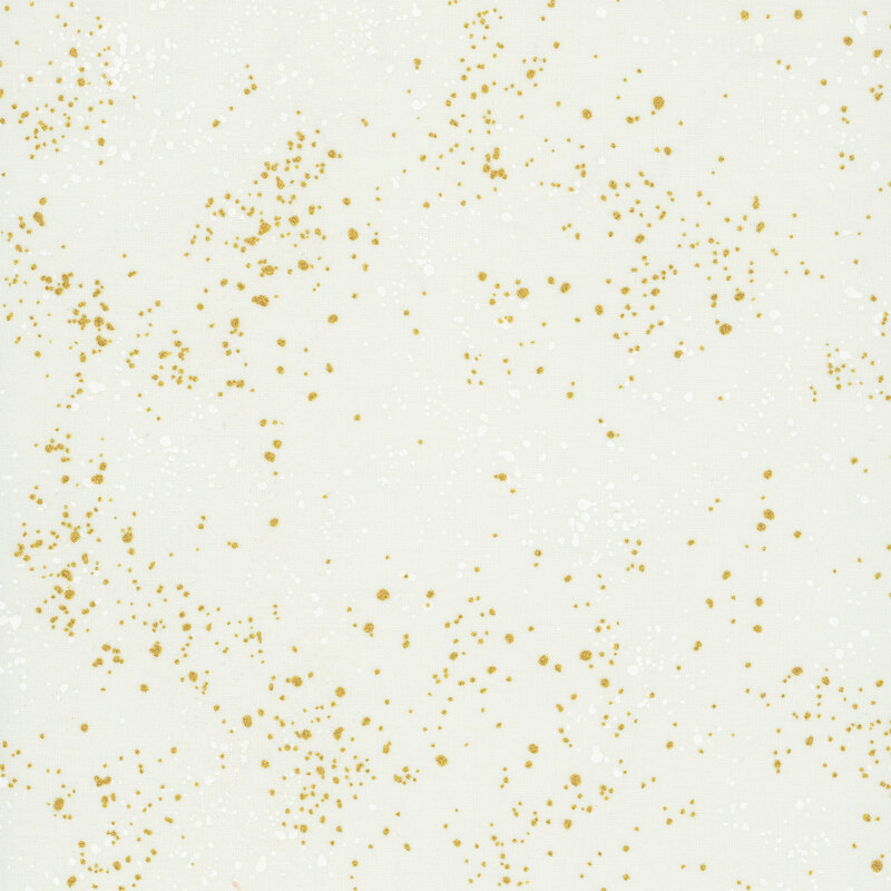 Metallic and tonal speckles on an eggshell background.