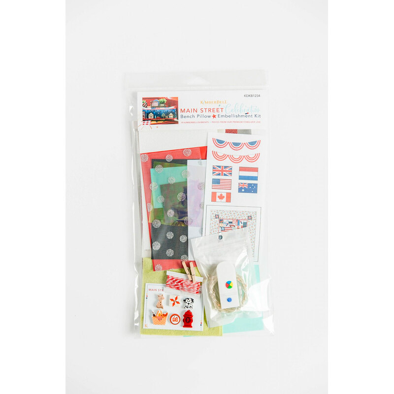 Main Street Celebration Bench Pillow - Embellishing Kit