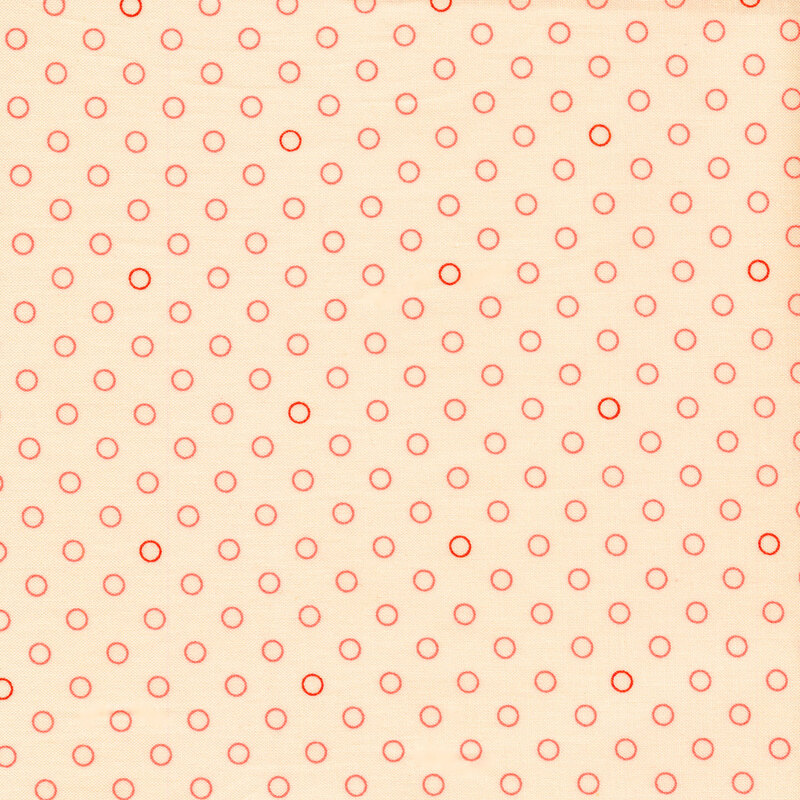 Pink and red rings on a cream background