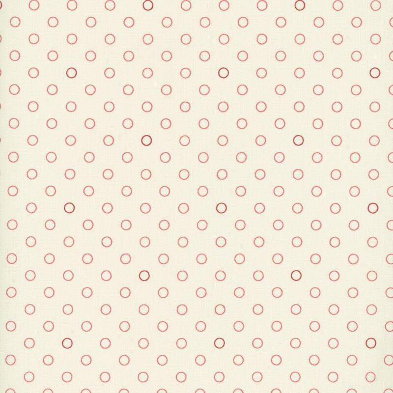 Pink and red rings on a cream background