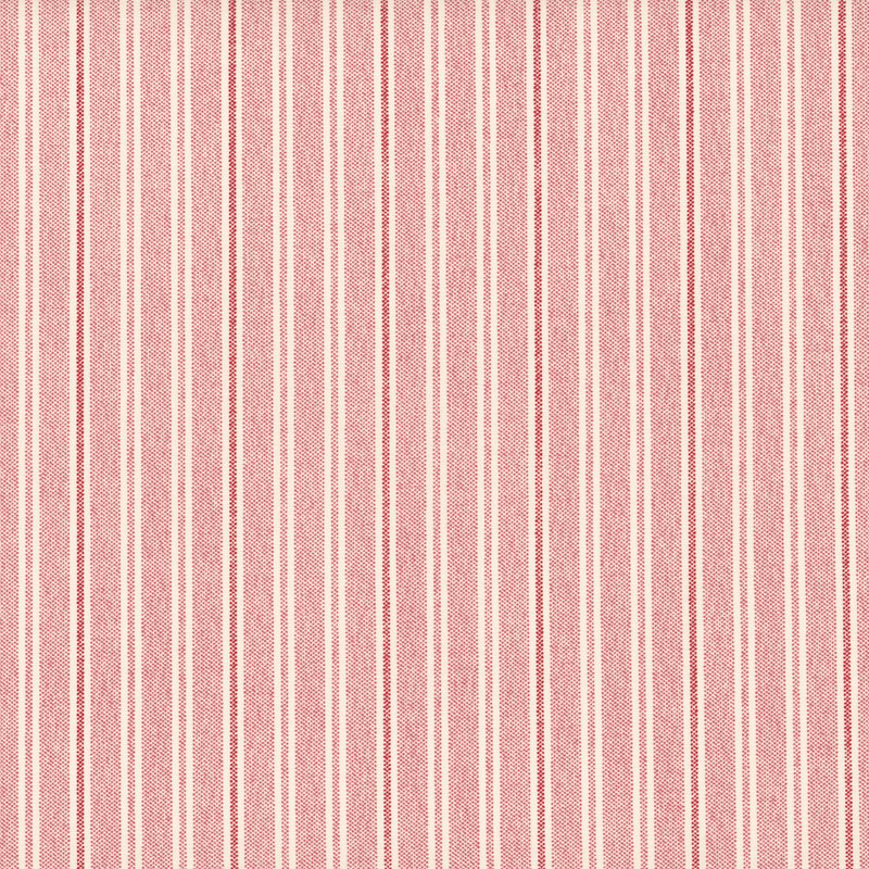 Light pink and red stripes on a cream background