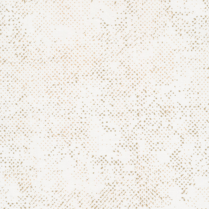 Textured cream fabric with a pattern of small metallic speckles