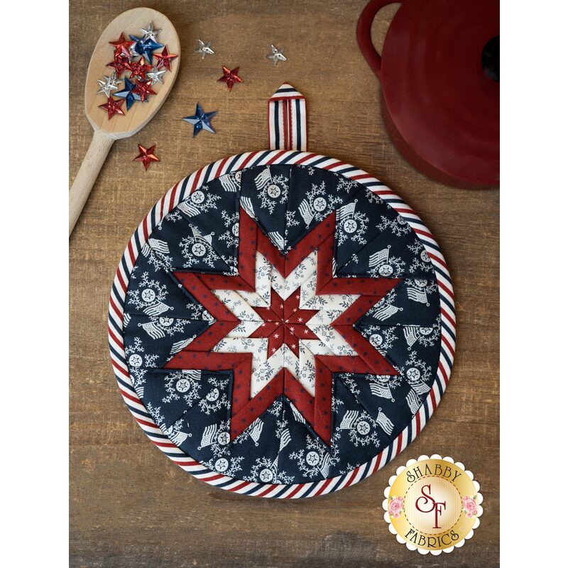  Folded Star Hot Pad Kit - American Gathering - Blue