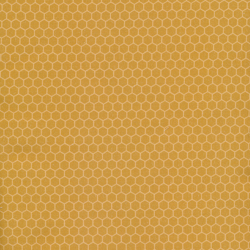 Fabric with a yellow honeycomb design