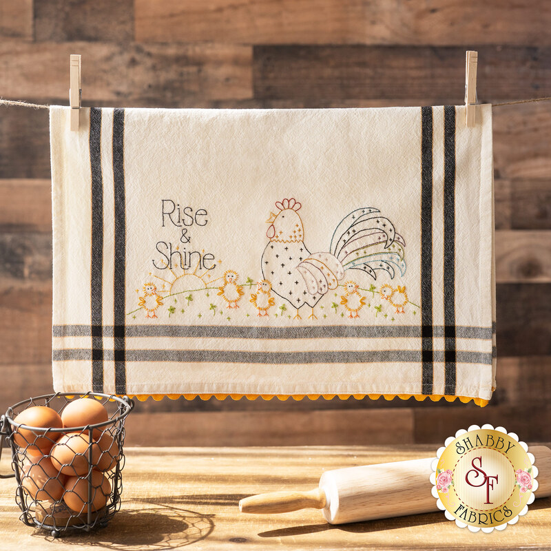 Bareroots Embroidery Towel Kit - Rise & Shine