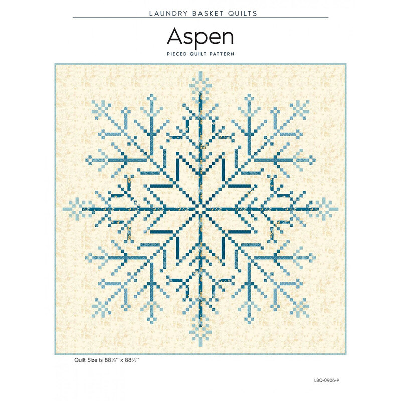 The front of the Aspen pattern featuring a digital version of the quilt isolated on a white background.