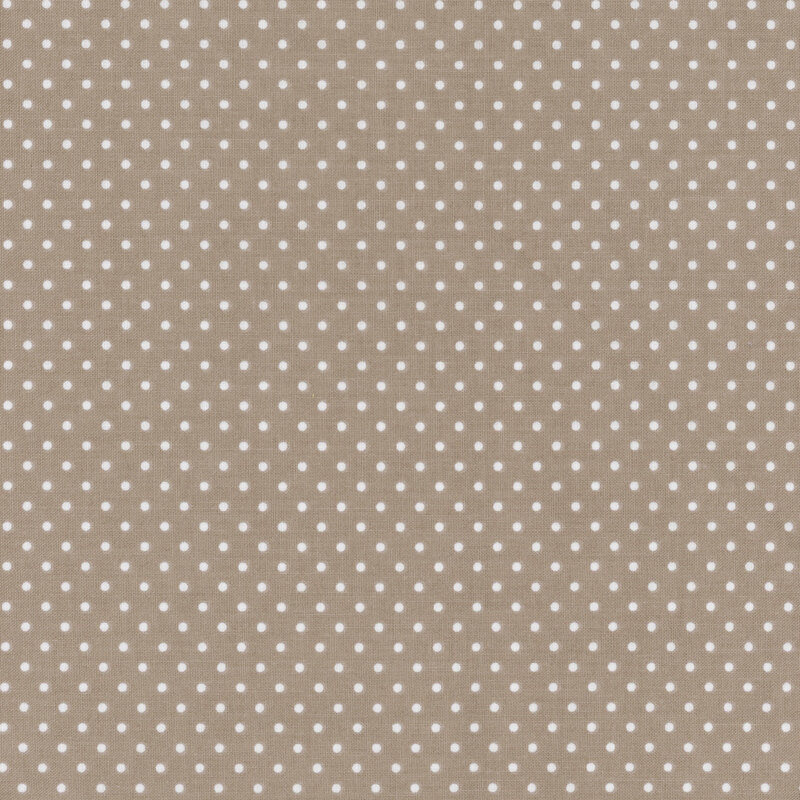 Gray fabric with small white polka dots