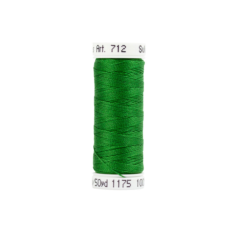 Spool of dark avocado Cotton Petites thread by Sulky Threads