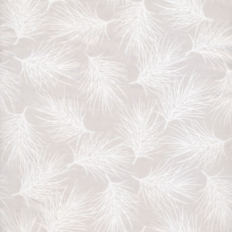 White Pine branches on gray.