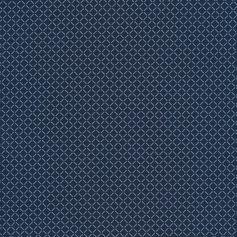 Navy blue with light blue lattice fabric