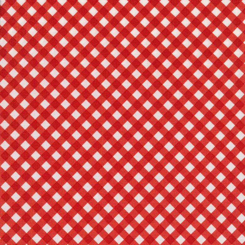 red gingham fabric on big