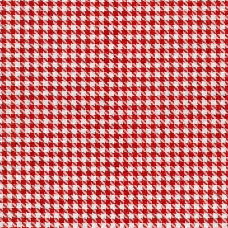 Fabric of a red gingham print