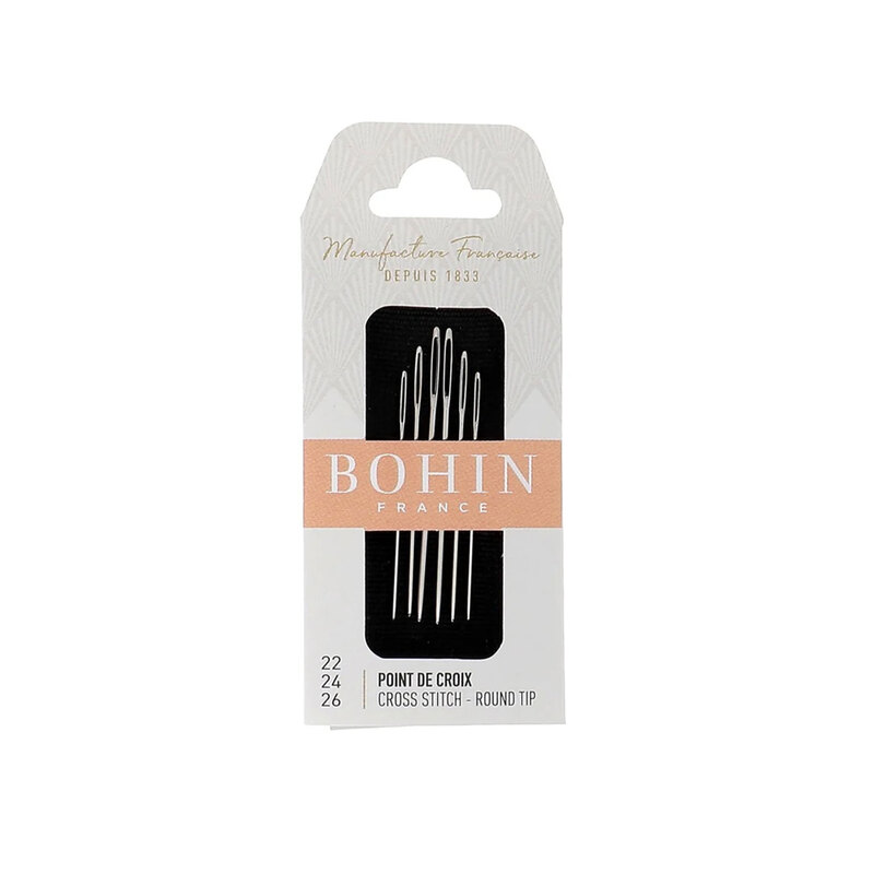 A pack of Bohin Tapestry Needles in sizes 22, 24, 26