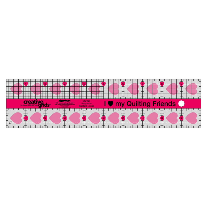 Creative Grids I Love My Quilt Friends Ruler - 2½