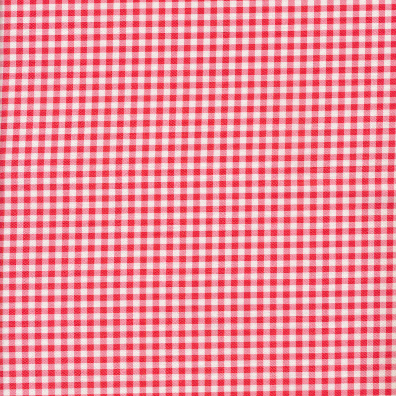 Fabric of a red gingham print