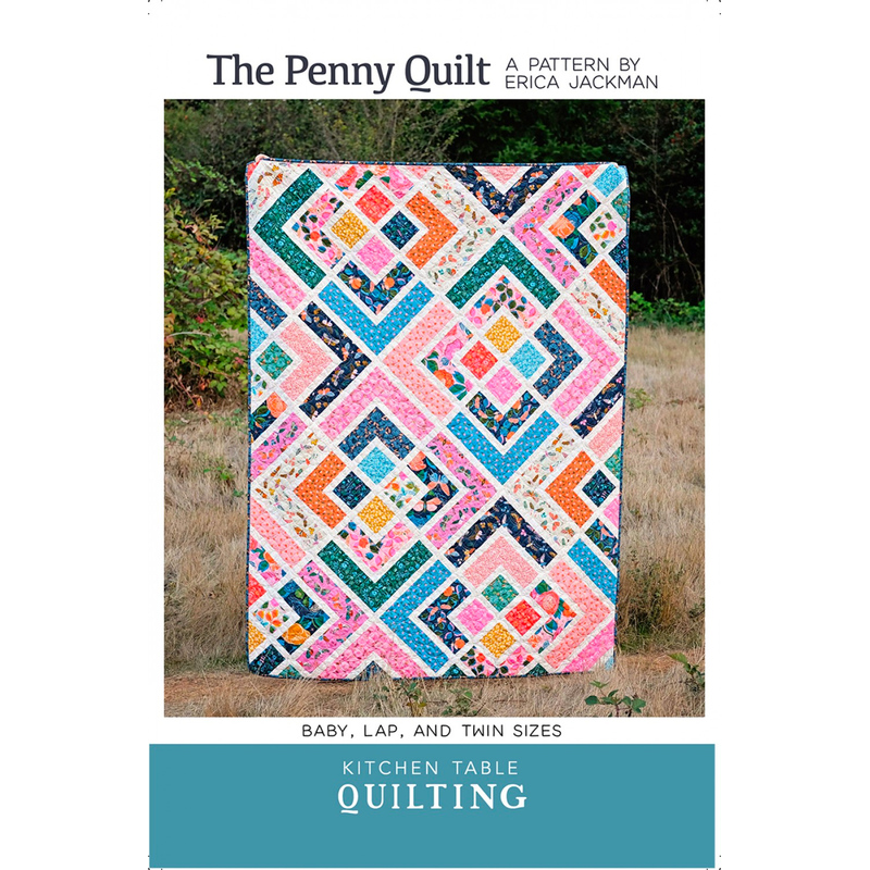 Penny Quilt Pattern front cover showing finished quilt 