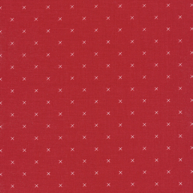 Small white X's all over a red background