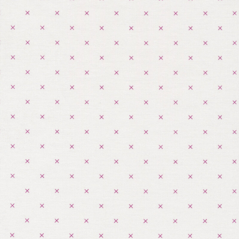 Small purple x's on a cream background