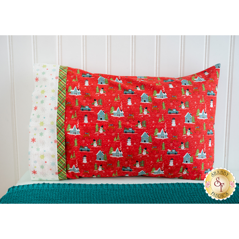 Image of the Red Snowed In Magic Pillowcase 