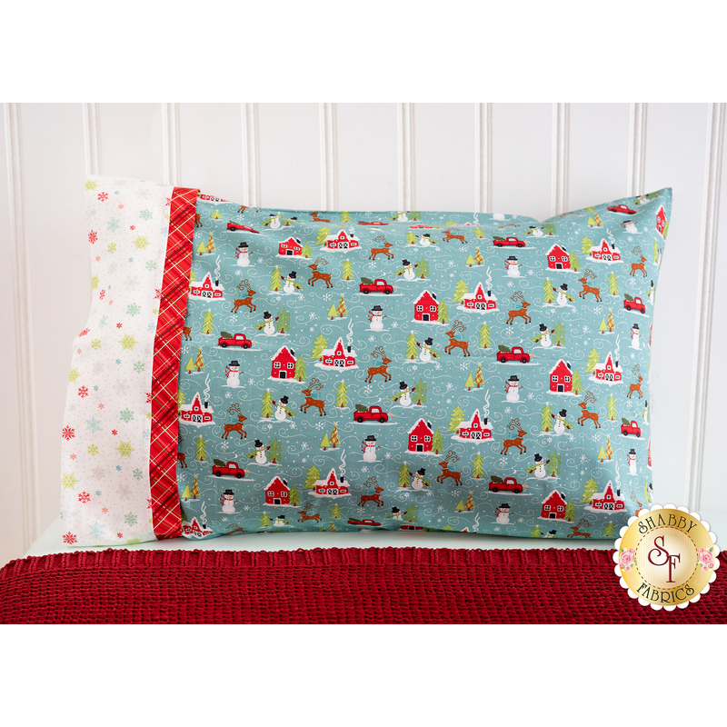 Image of the Blue Snowed In Magic Pillowcase 