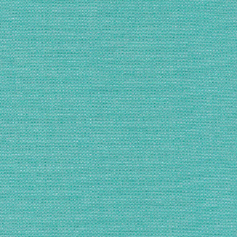 Teal Chambray fabric.