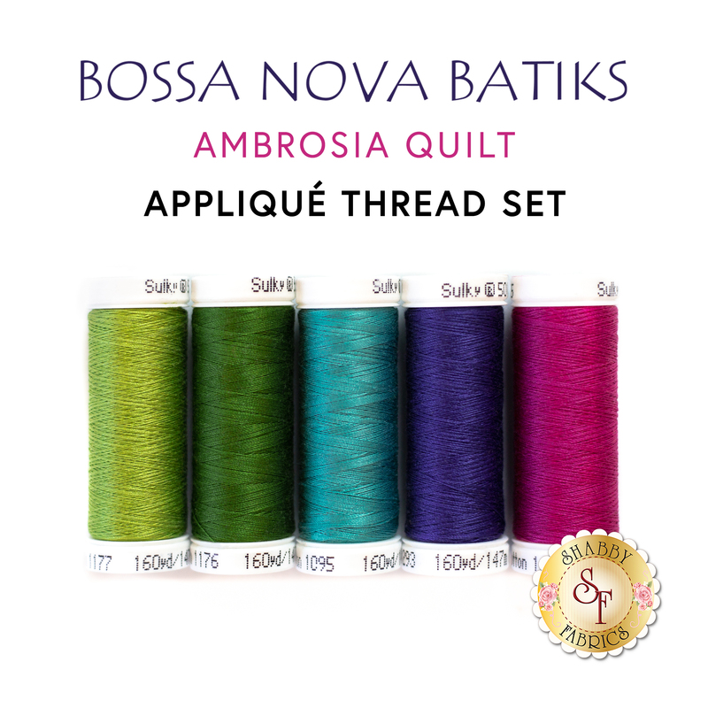 5pc Appliqué Thread Set for Bermuda Batiks Ambrosia Quilt