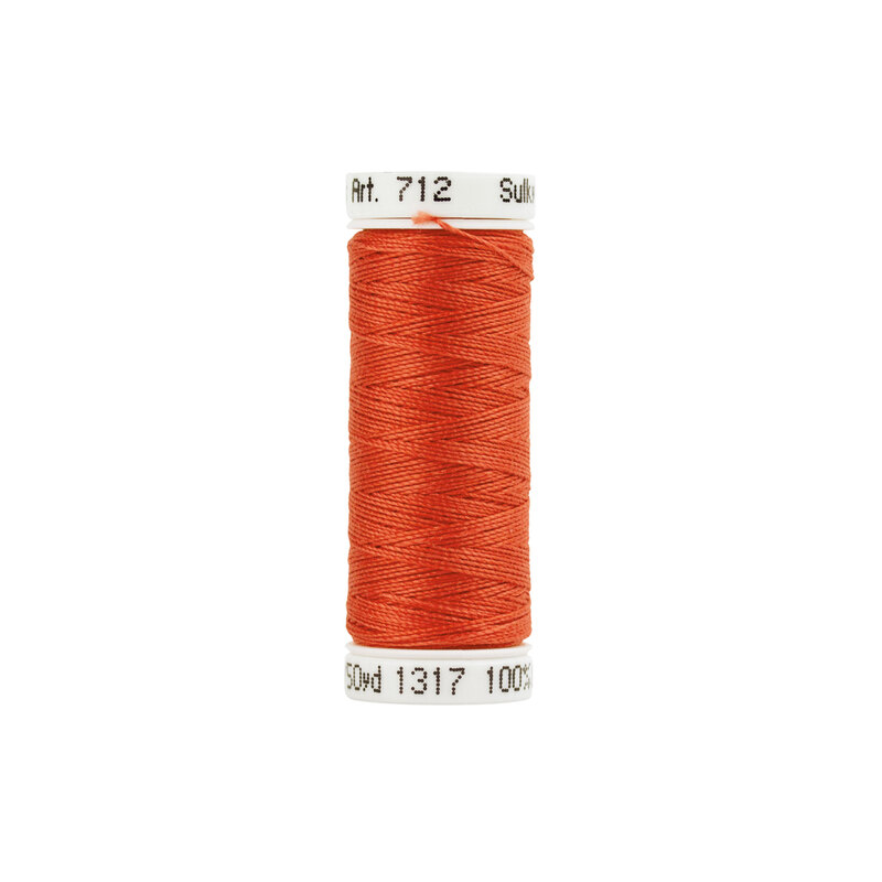 Single isolated Spool of Poppy Sulky Petite Cotton 12wt thread