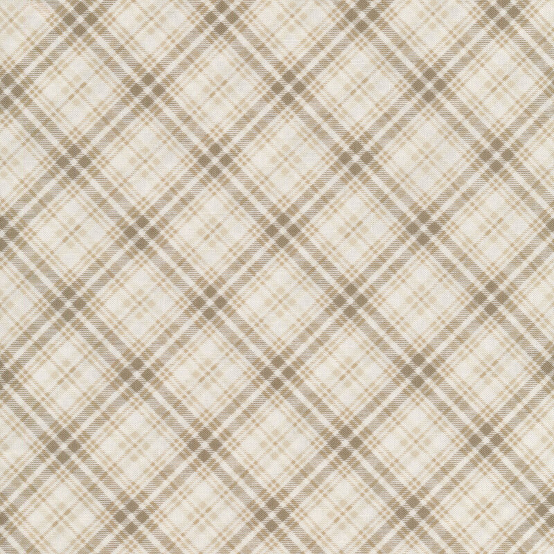 cream and tan tonal plaid 