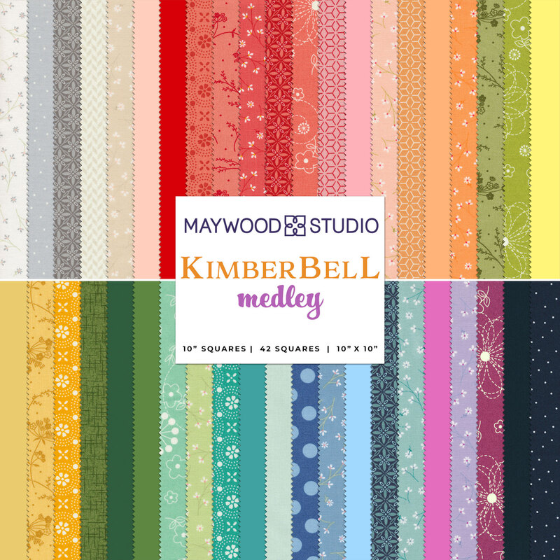 collection of fabrics from the Kimberbell Medley collection.