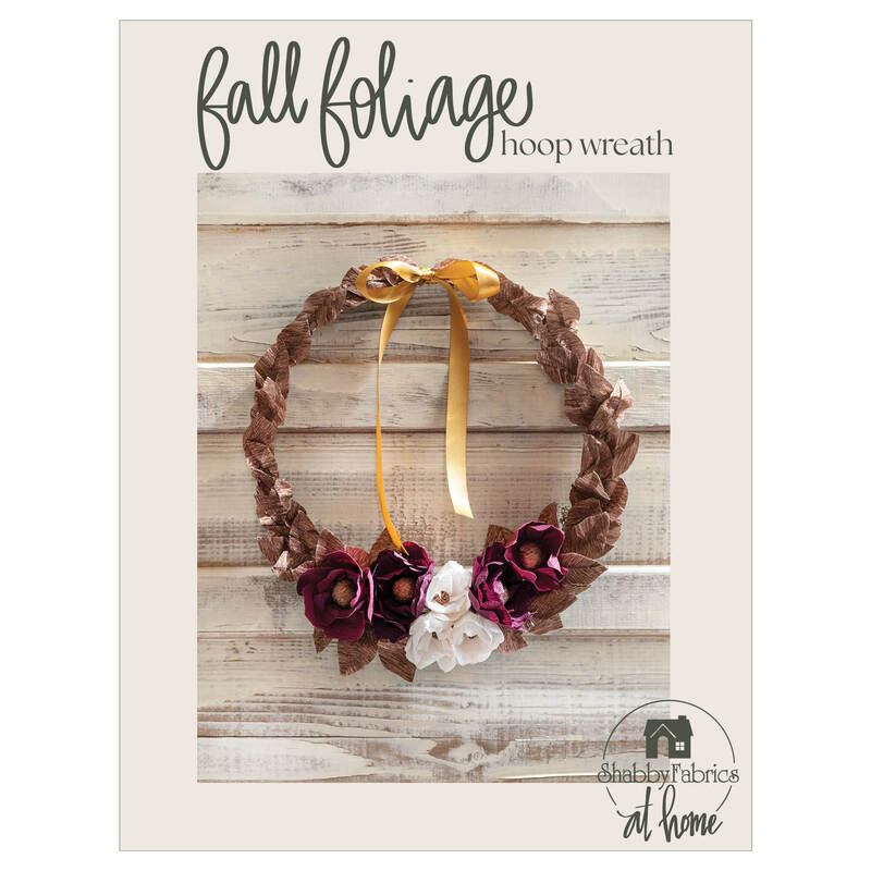 Fall Foliage Hoop Wreath Pattern front