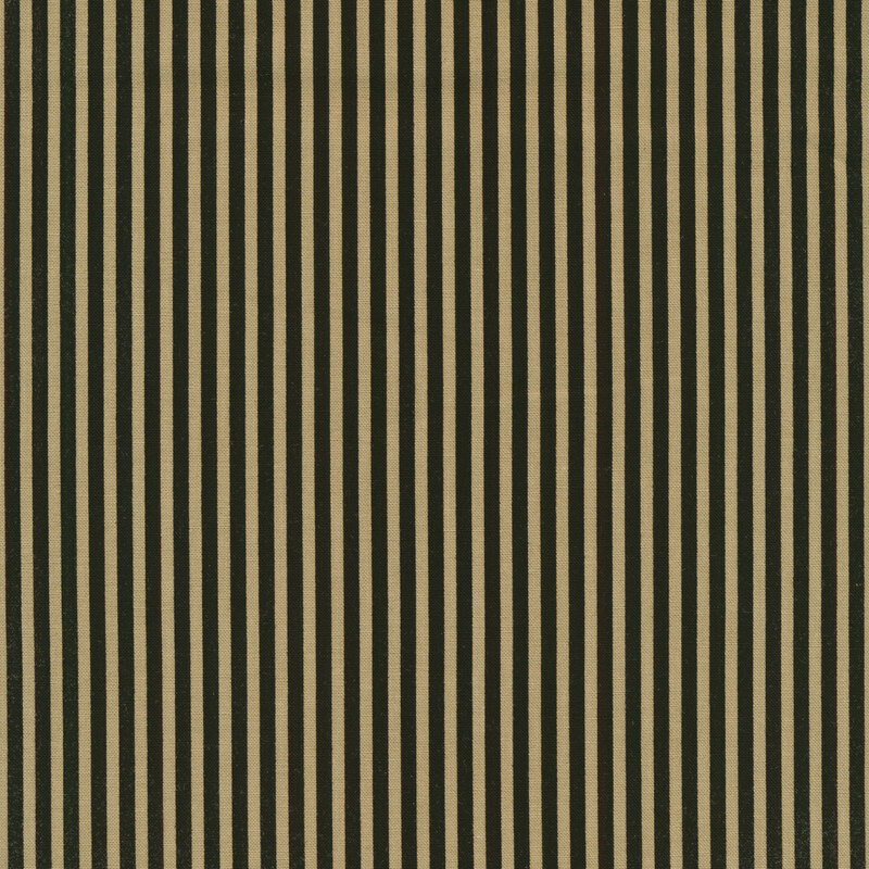 fabric with alternating black and tan stripes