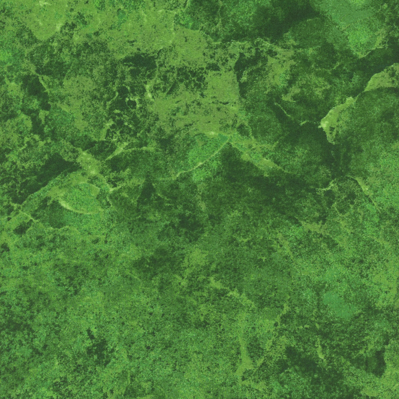 A marbled forest green fabric with mottling throughout