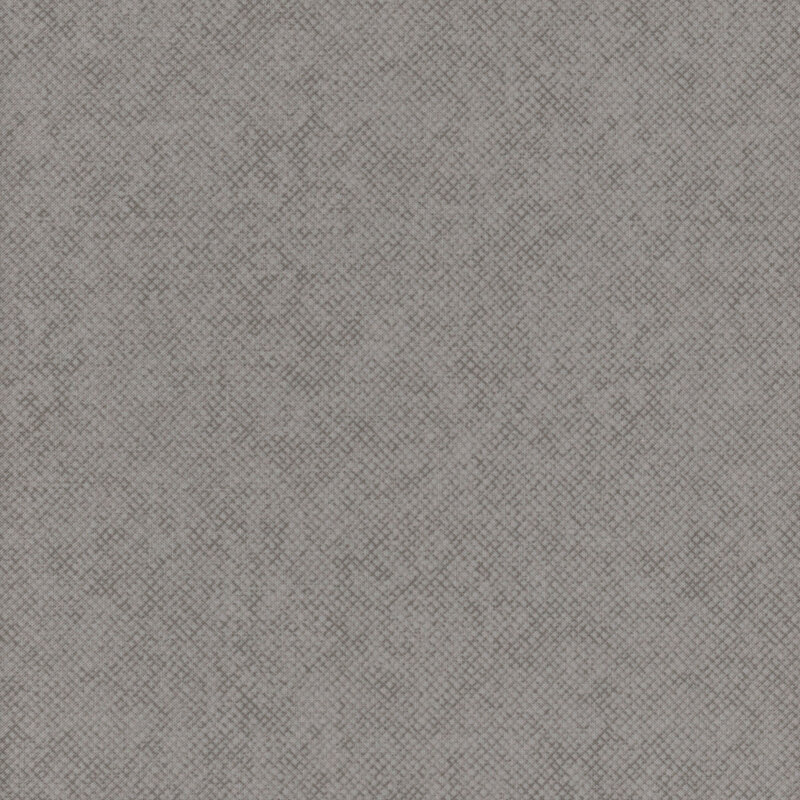 A medium gray fabric with a tonal textured crosshatch design