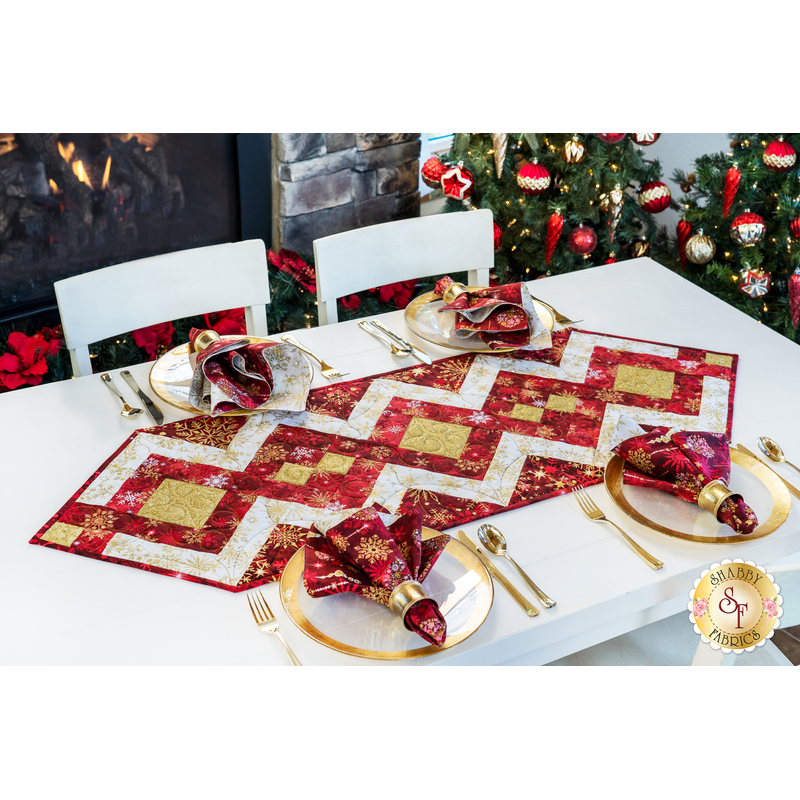 Maywood Studio 2024 North Star Table Set Christmas Quilt Kit. All Cotton. Table Runner and 2 Placemats. All the Trimmings by Maywood Studio