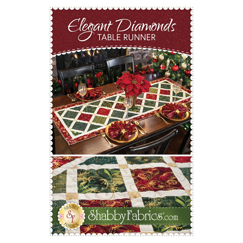 Elegant Diamonds Table Runner Pattern Front