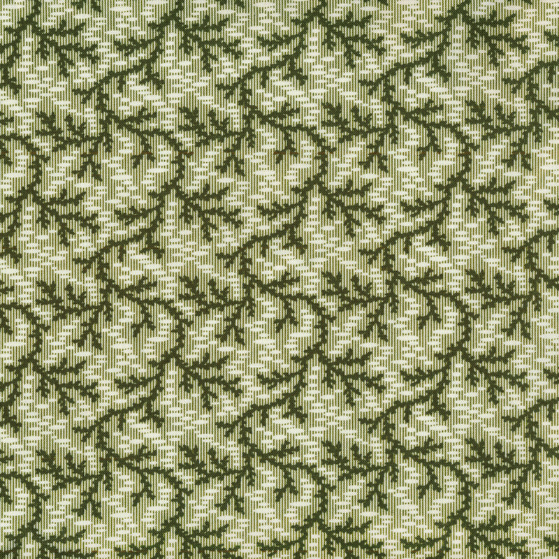 green sprawling vines with a light sage and cream textured background