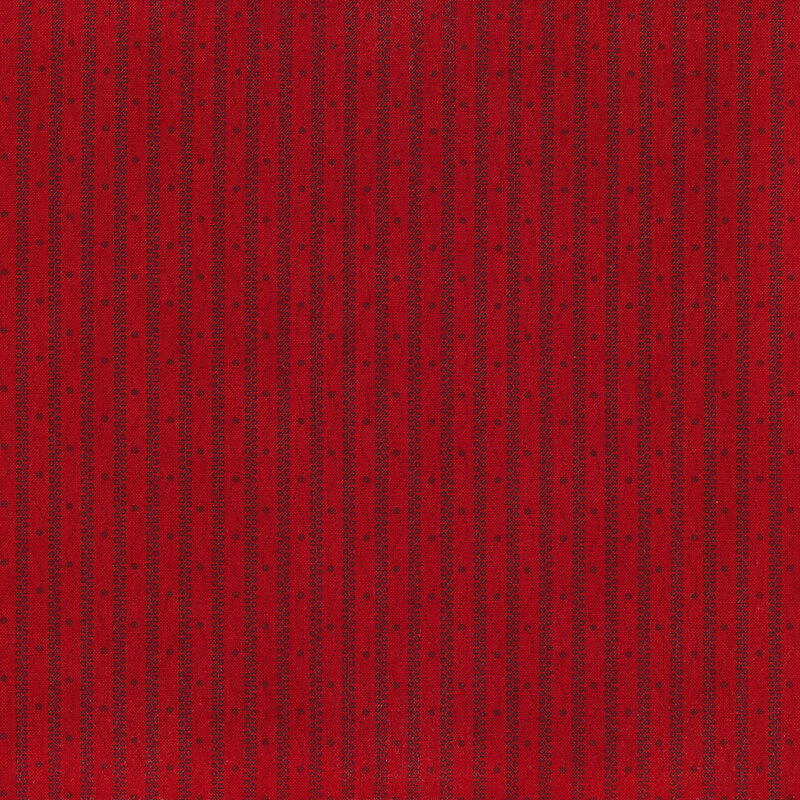 red stripes with red wavy lines and dots on a red background