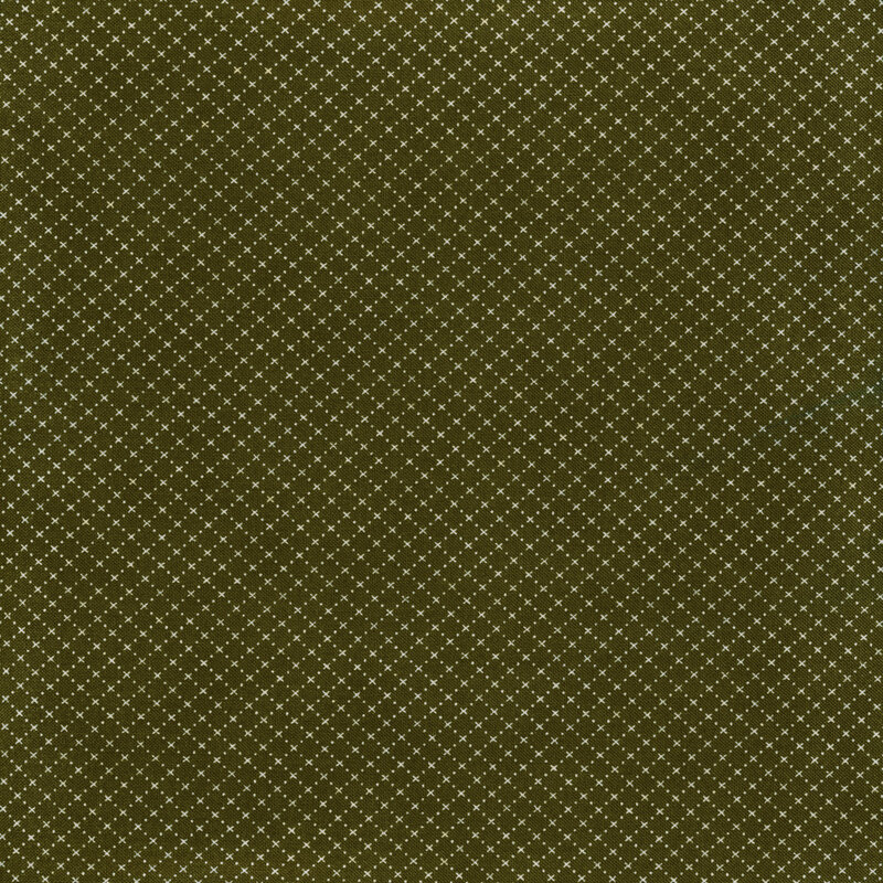 white cross hatch pattern with a dark green background