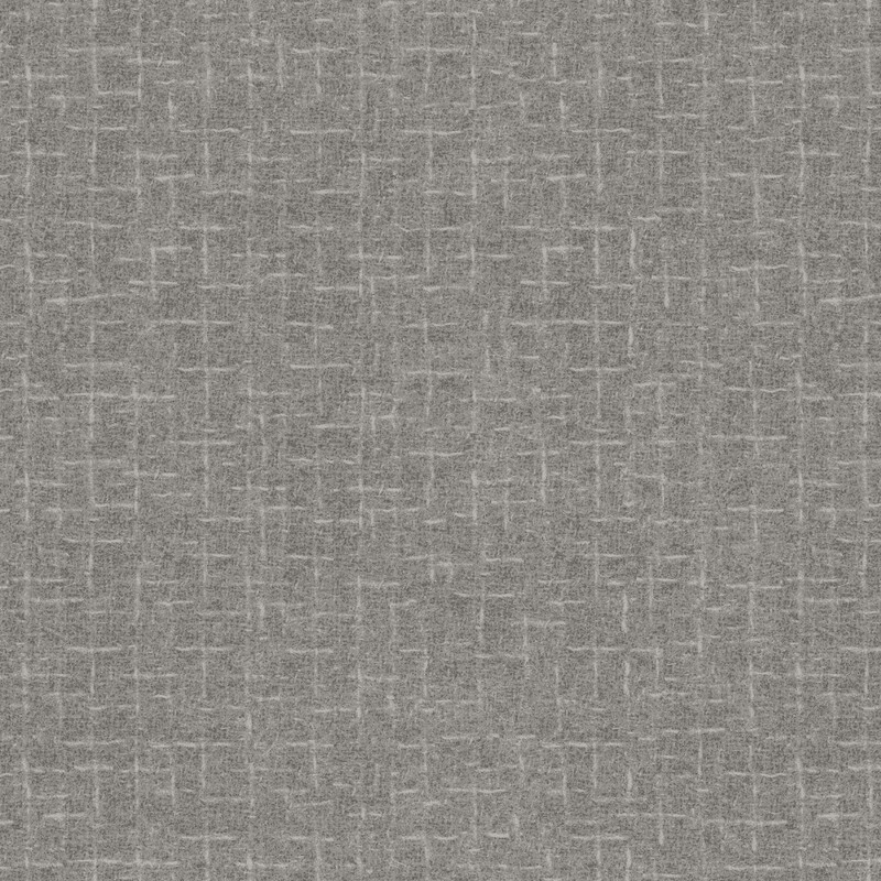 A close-up view of a textured, gray flannel fabric with a woven pattern.