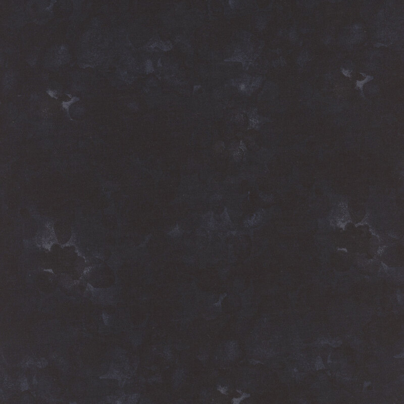 Watercolor deep off-black fabric with abstract, spotty color differentiation